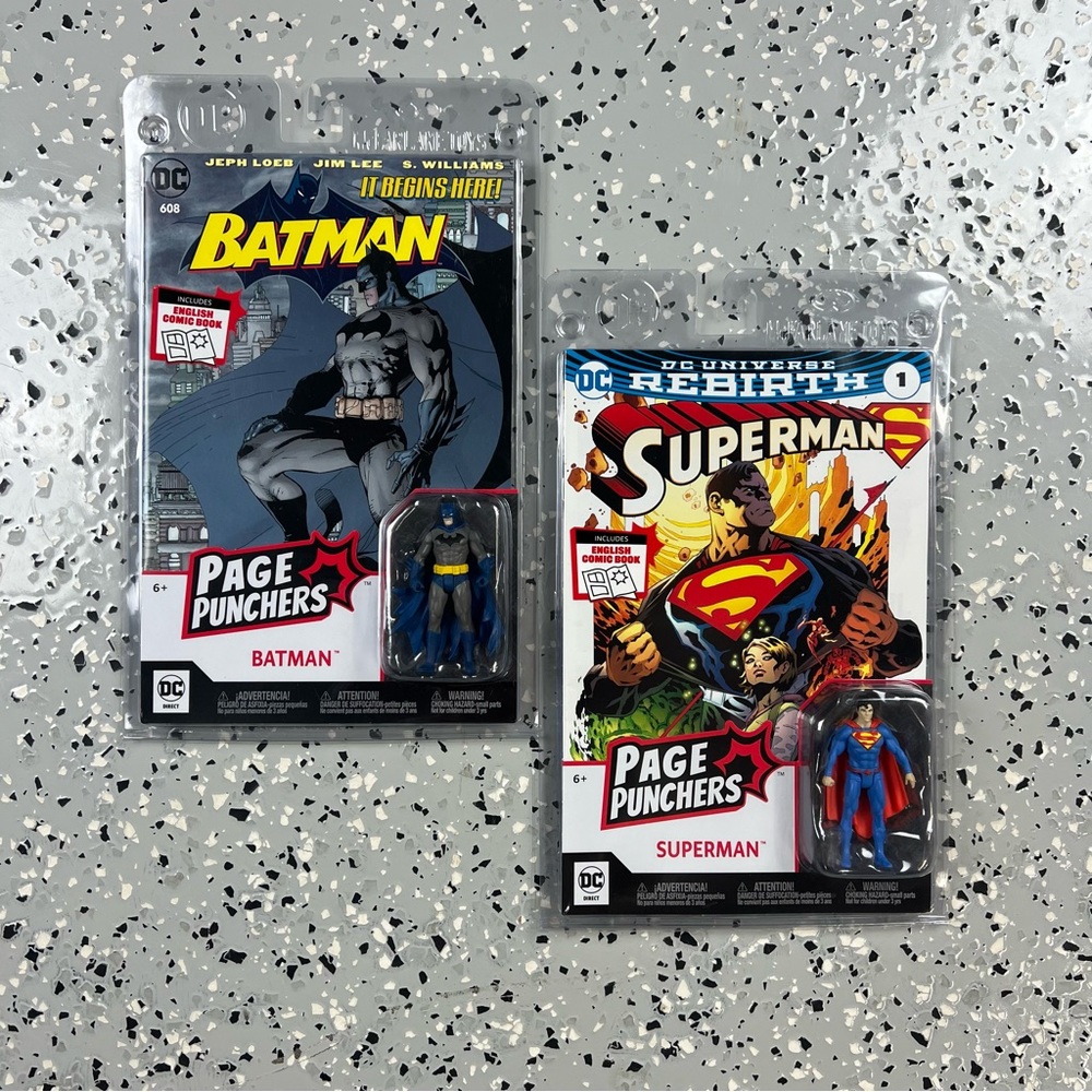 DC Comics Superman and Batman Page Punchers with Action Figures